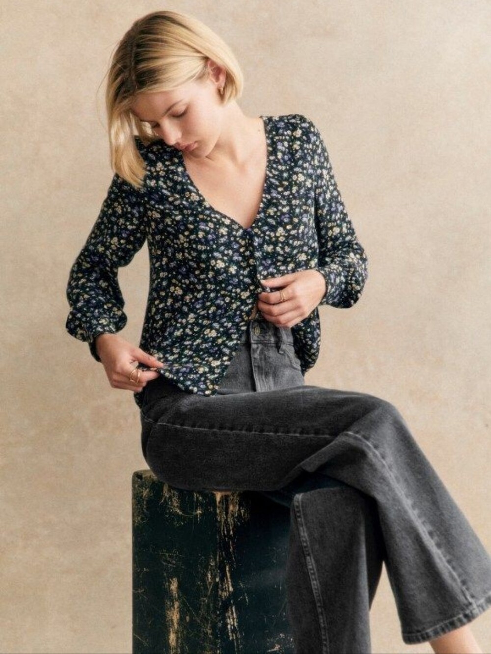 [Sezane] Gaya Blouse In "Floral Liberta", Size 4
